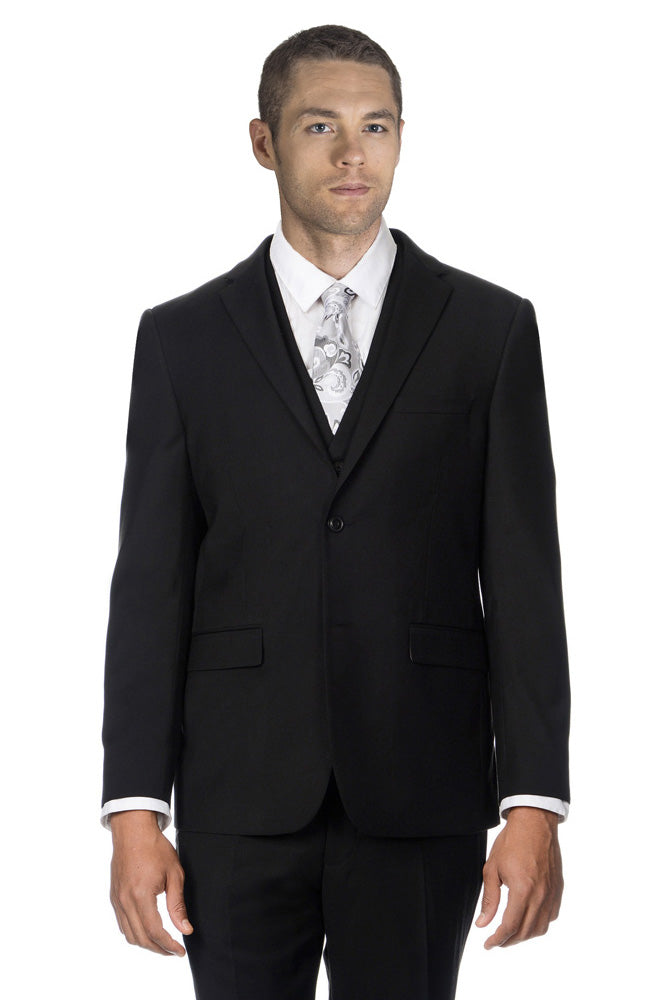 West End West End Solid Black Suit